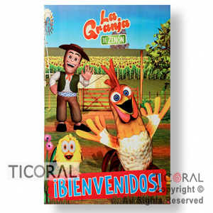 LA GRANJA DE ZENON AFICHE BIENVENIDOS x 1